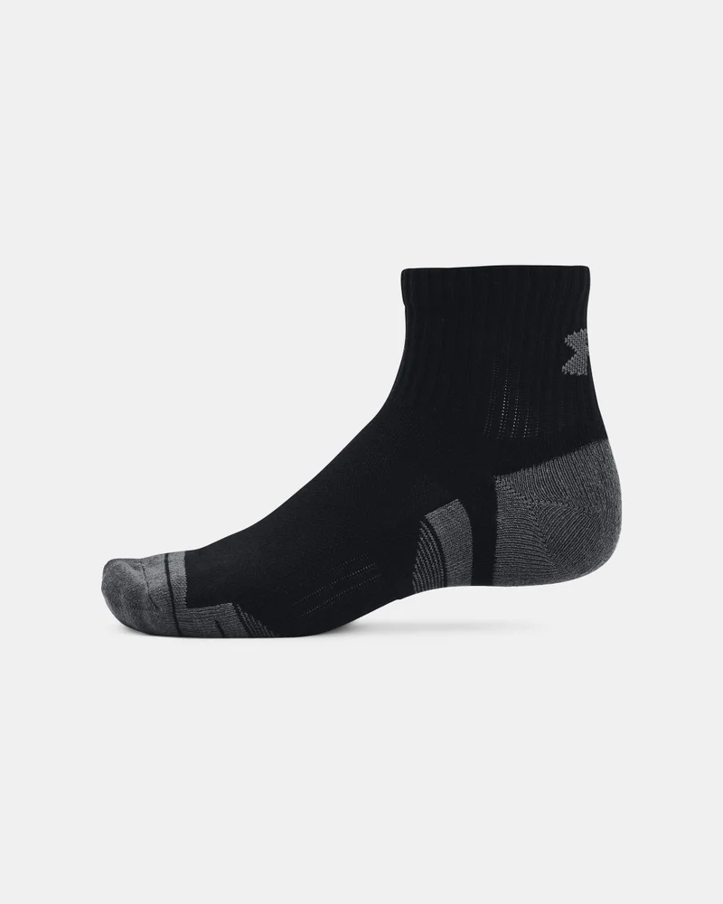 UNDER ARMOUR Black Performance Quarter Socks (3 Pairs)  | Best Price UAE